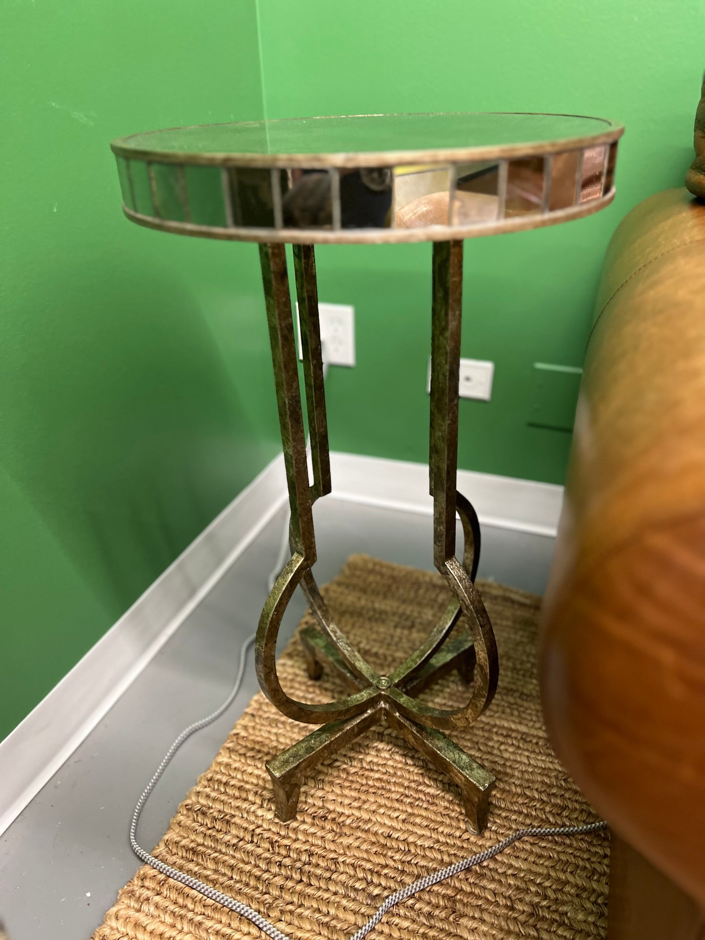 Antique Mirrored Side Table