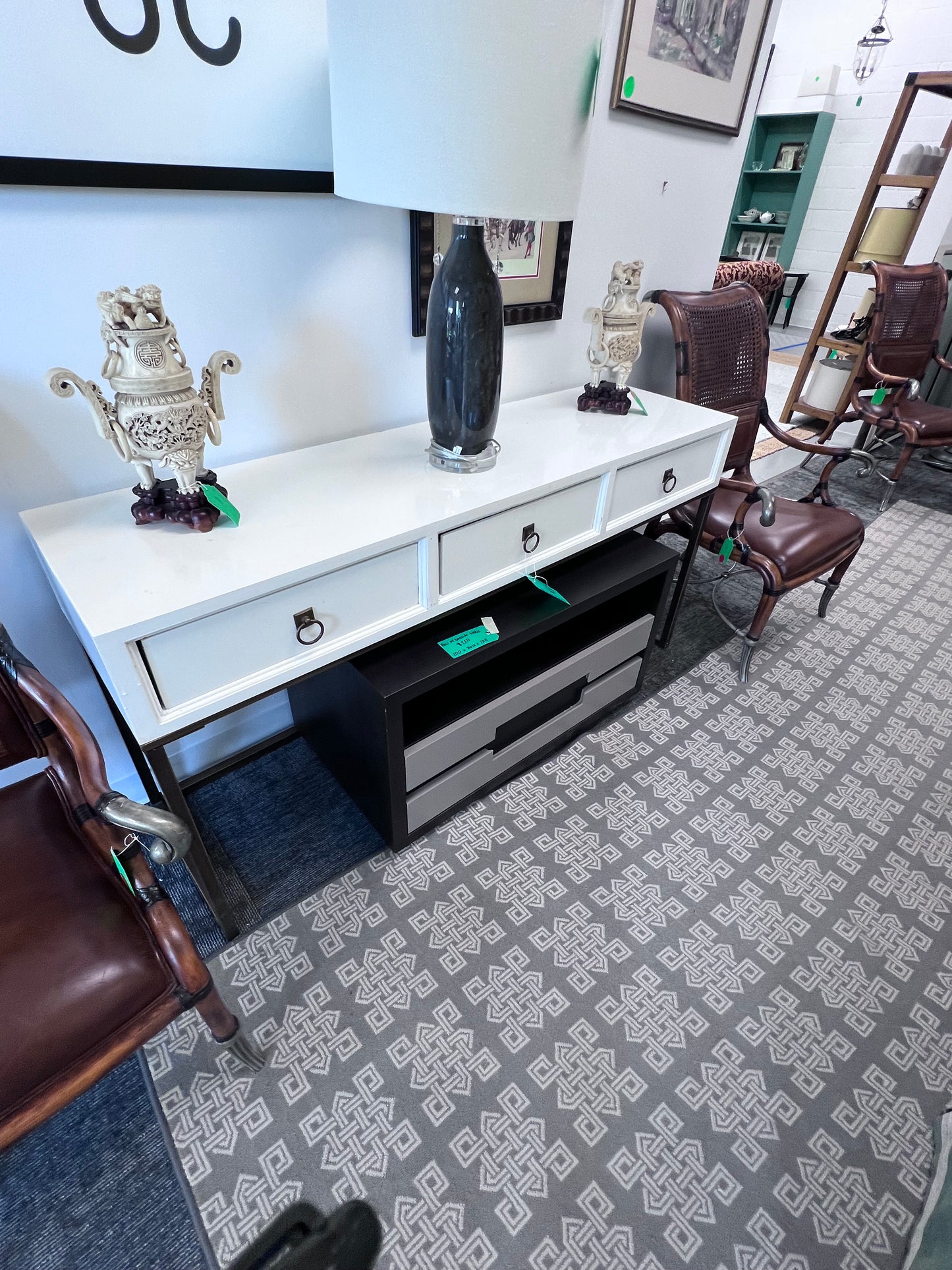 Long White Console