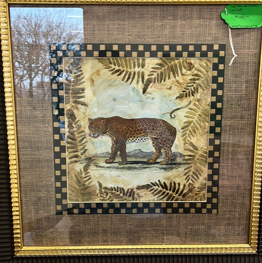 Tiger Print with Handmade Mat