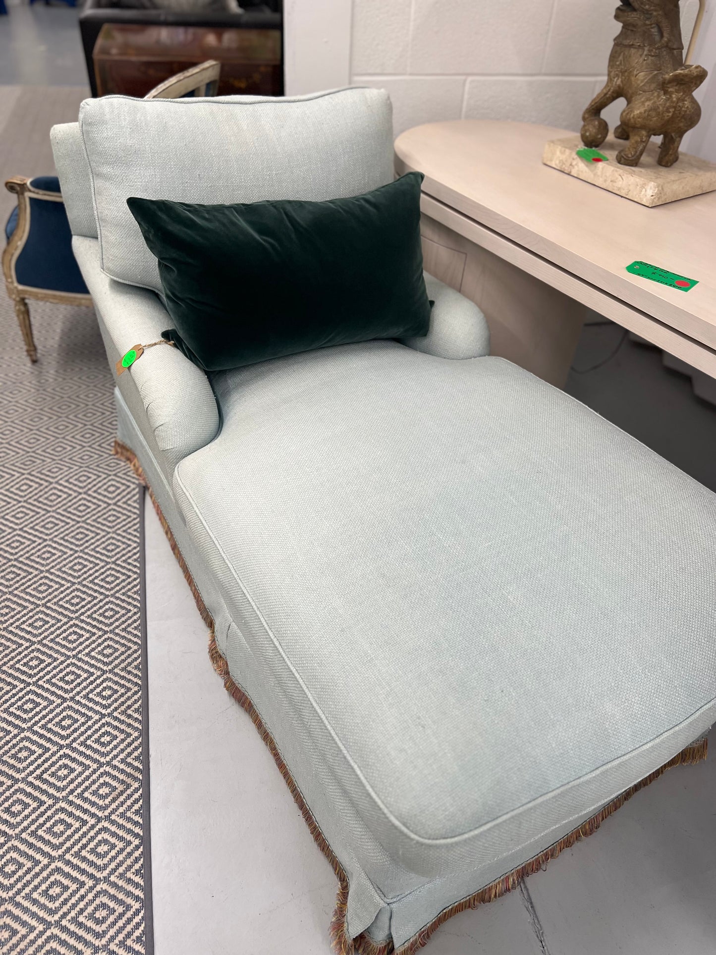 Light Blue Chaise Lounge