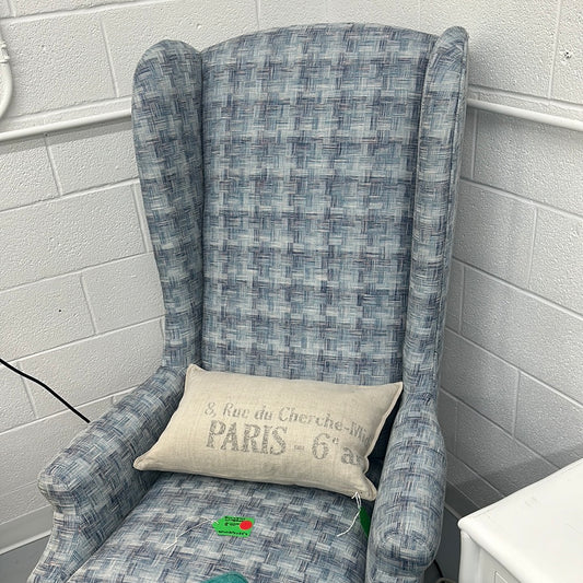 Blue and Grey Wingback