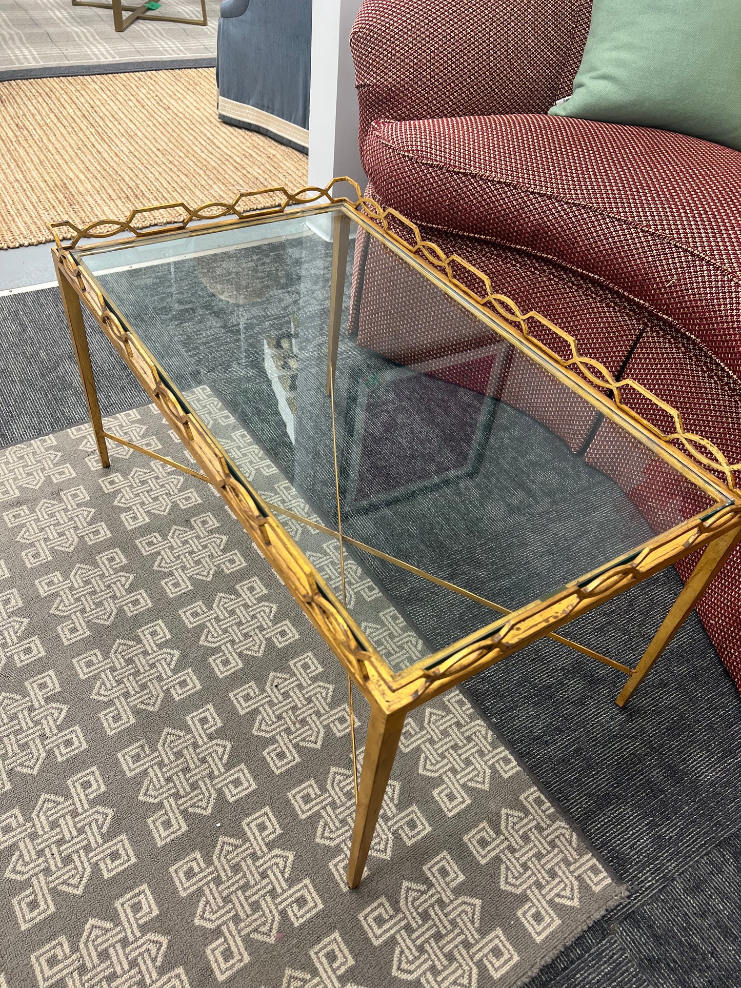 Maitland Smith Mason Jensen style Regency Gilt Cocktail Table