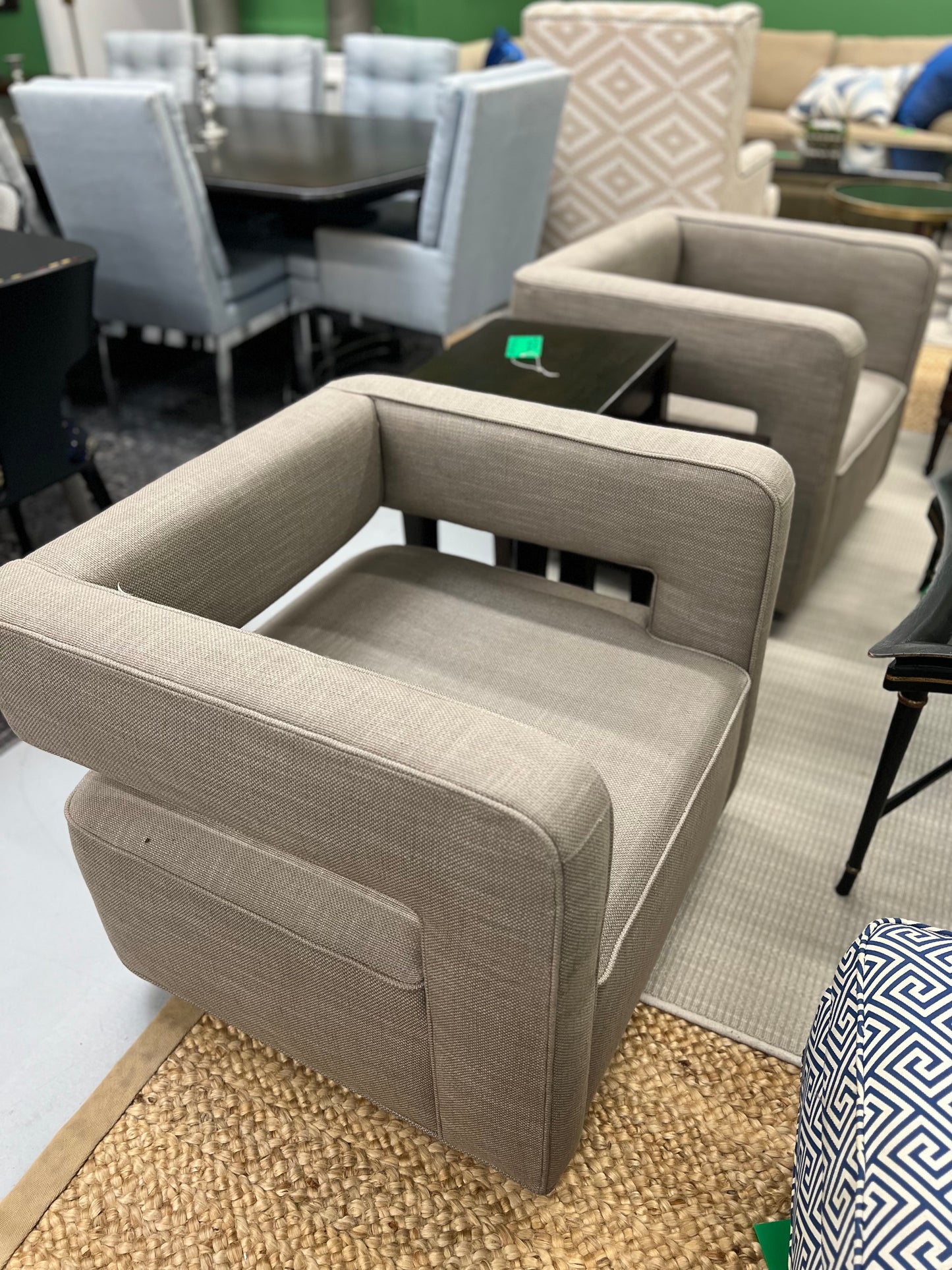 Restoration Hardware Square Swivel Chair