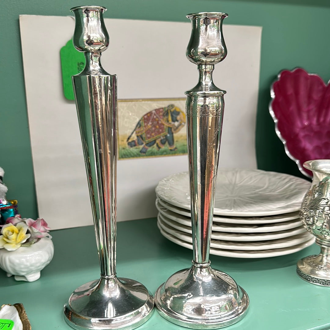 Decorative Silver Candle Holders