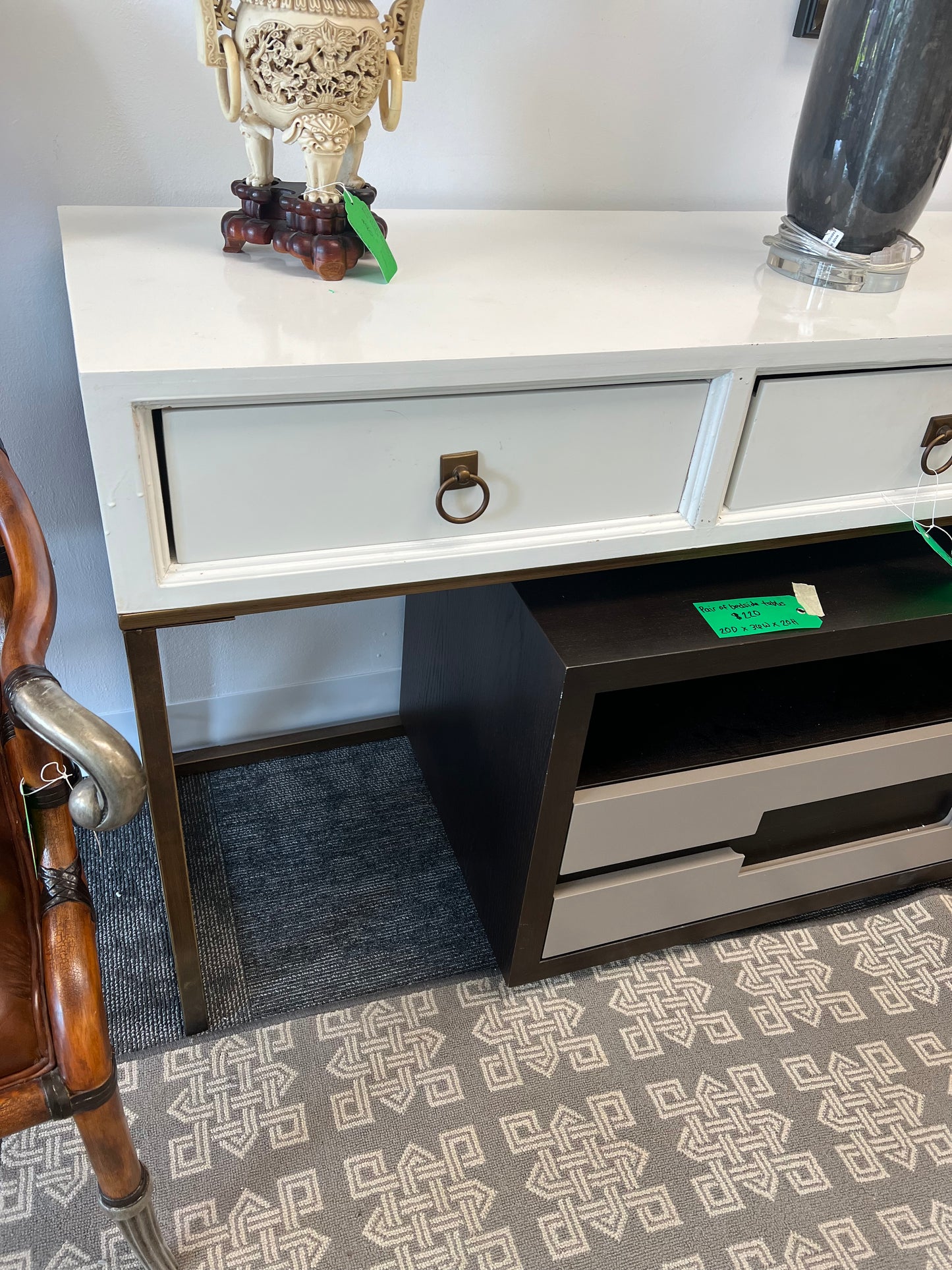 Long White Console