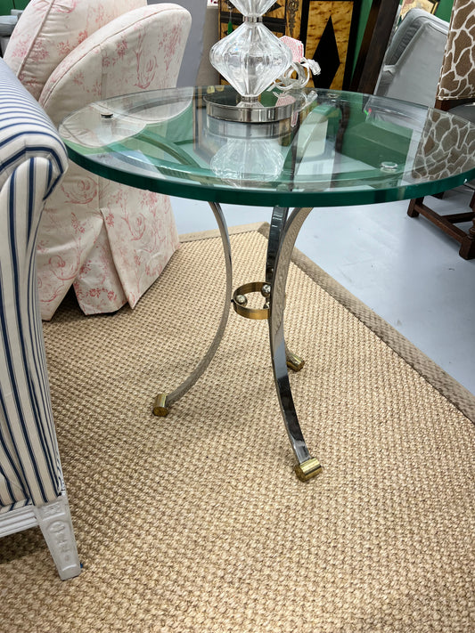 Round Glass Side Table