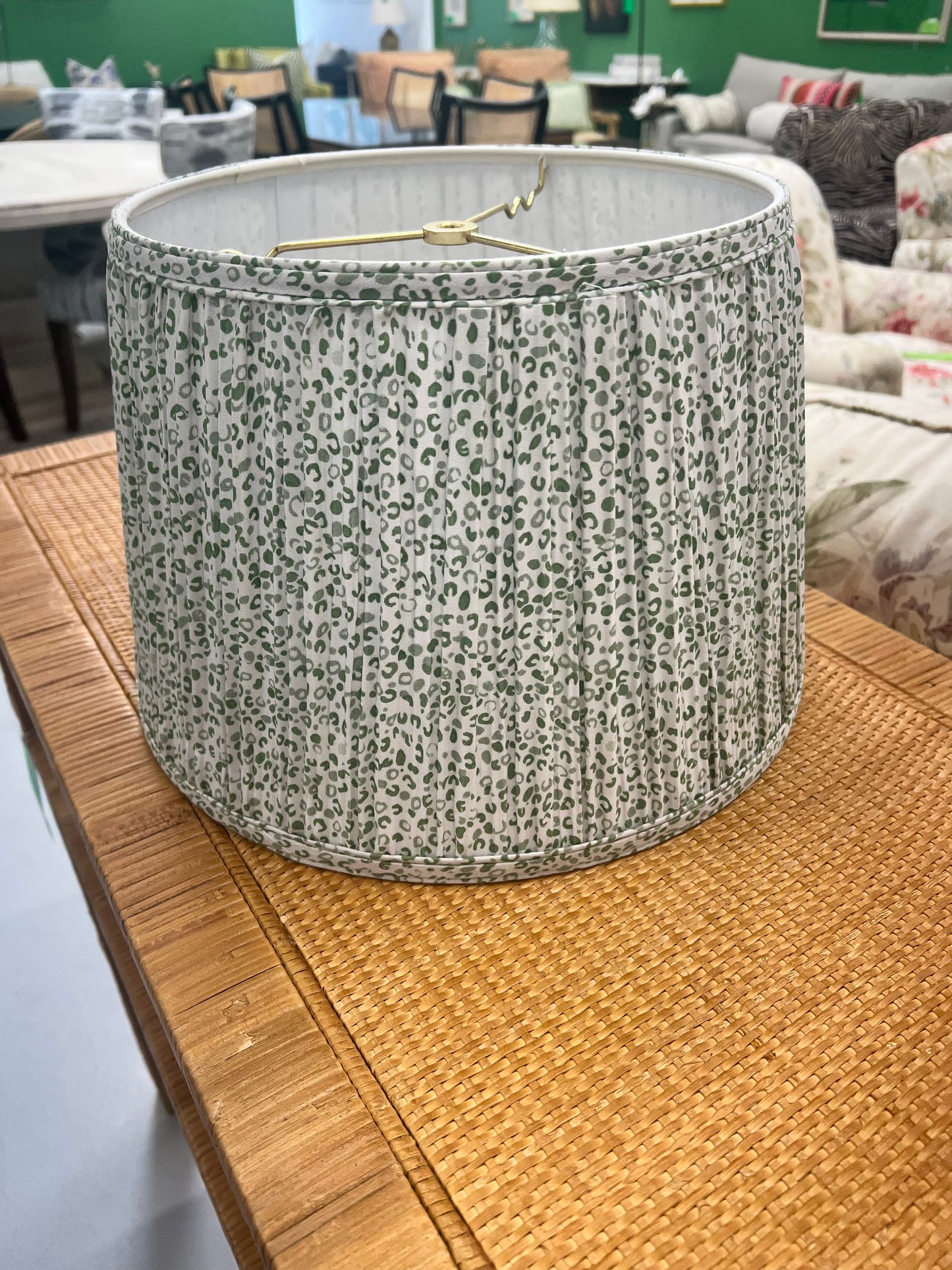 Green Snow Leopard Lamp Shade