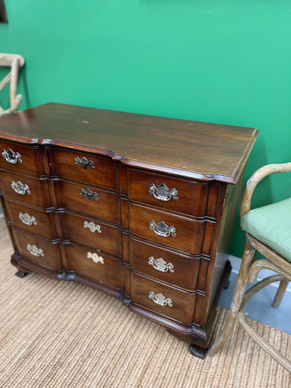 Wooden Dresser with Silver Pulls