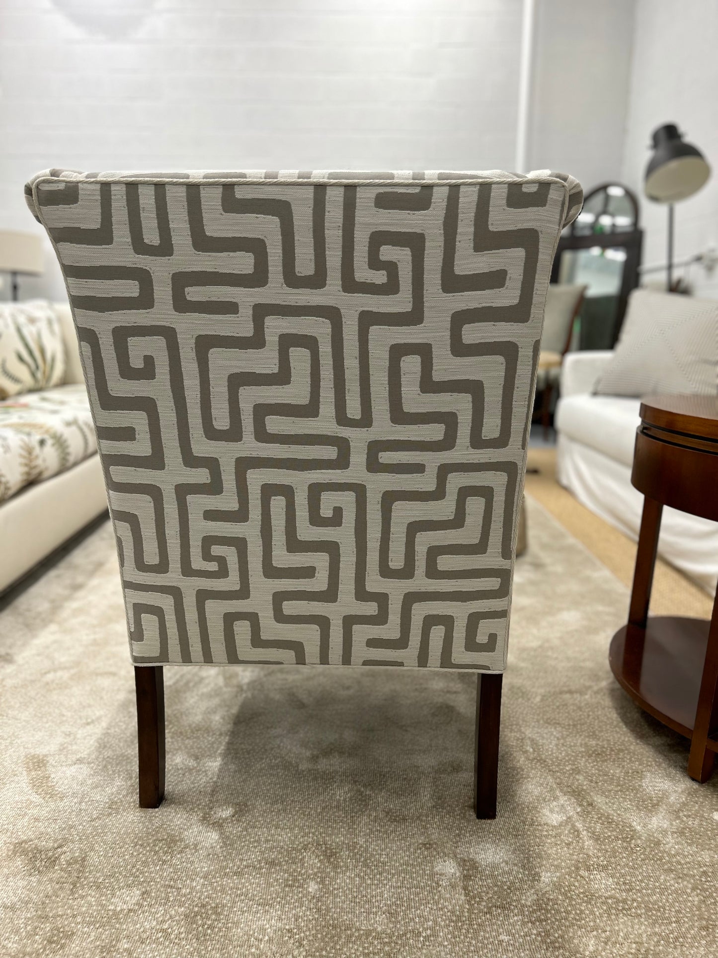 Greek Key Wingback