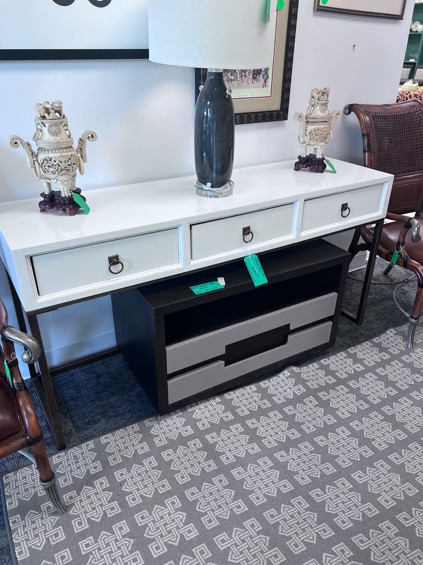 Long White Console