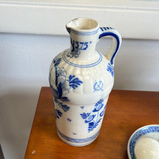 Antique Blue And White Small Decanter