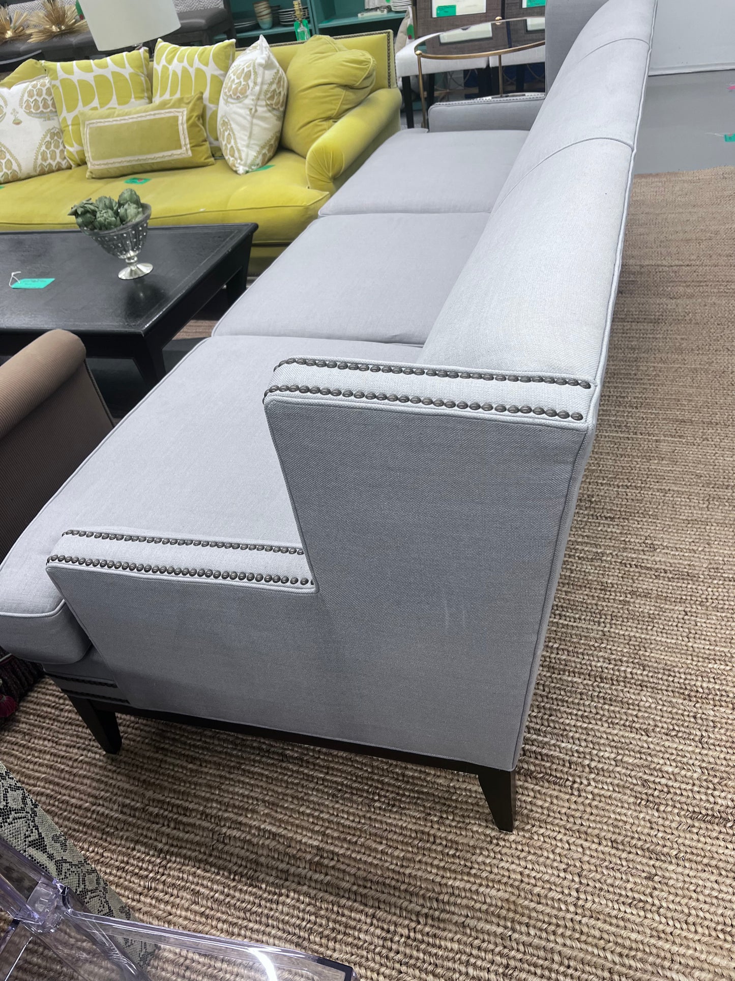 Mitchell Gold Bob Williams Wingback Gray Sofa