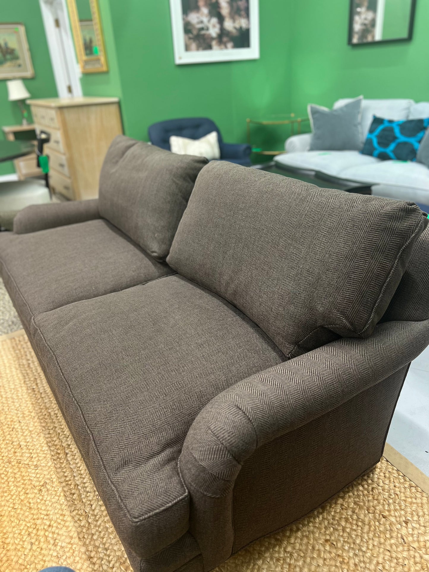 Chocolate Houndstooth Sofa