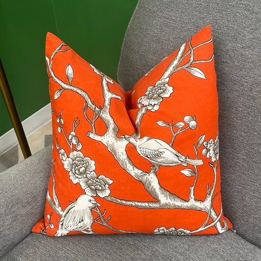Orange Bird Pillow