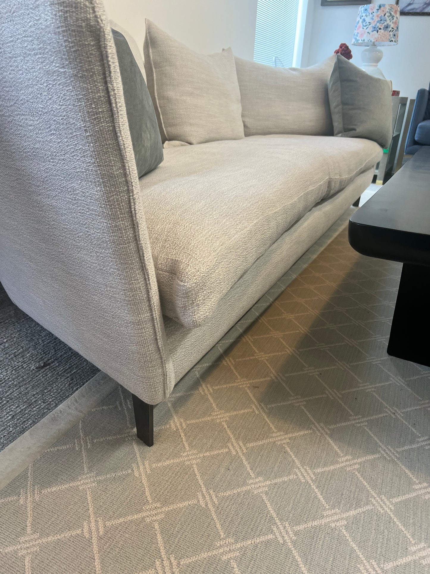 Curved Cream Sofa