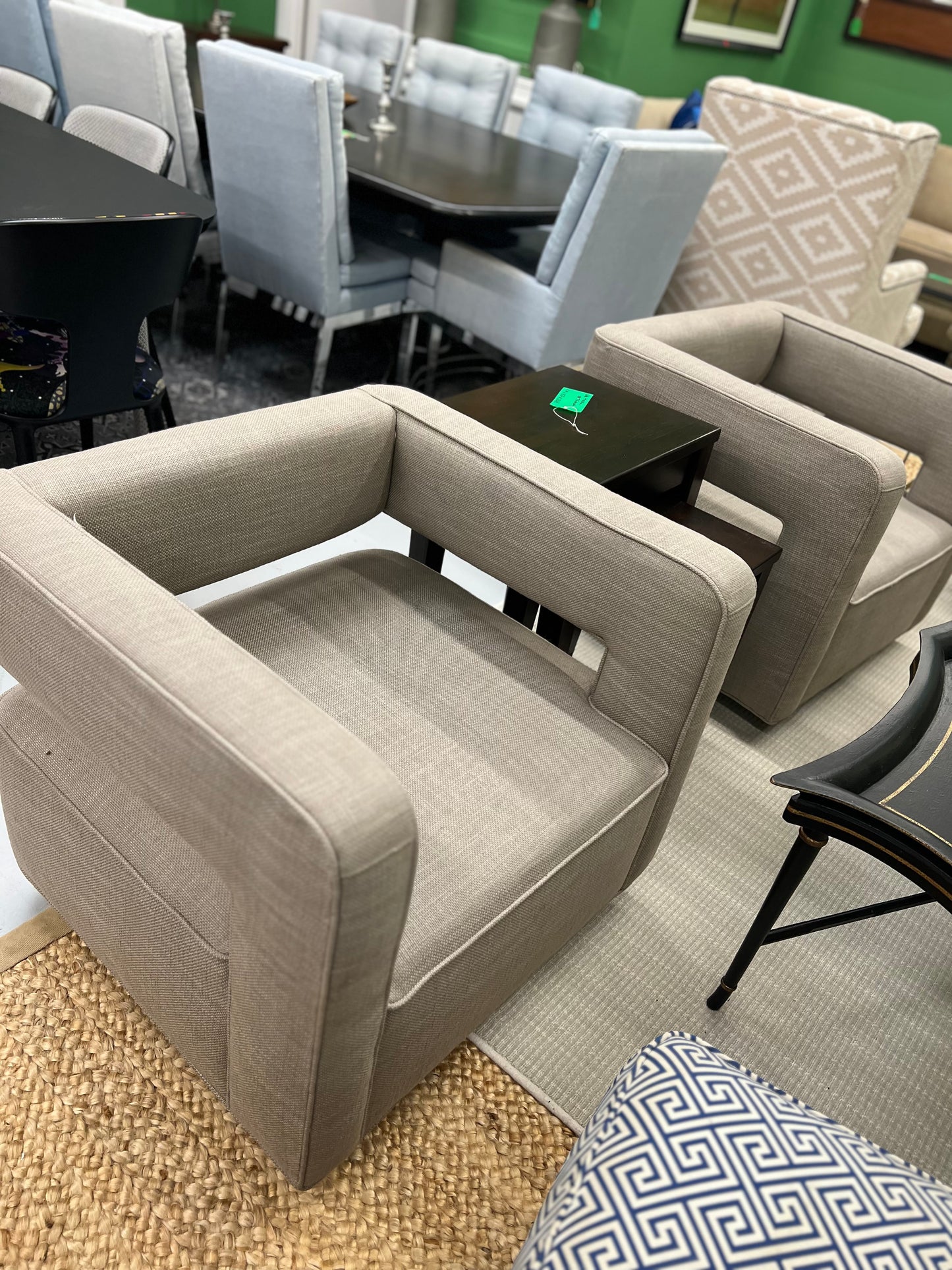 Restoration Hardware Square Swivel Chair
