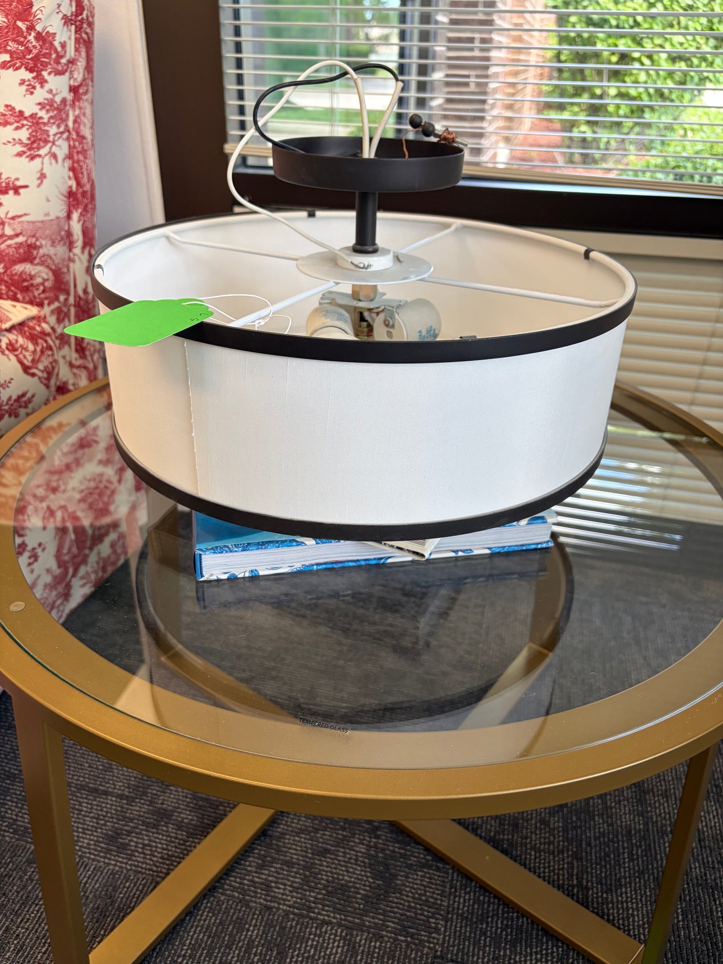 Black & White Round Flushmount
