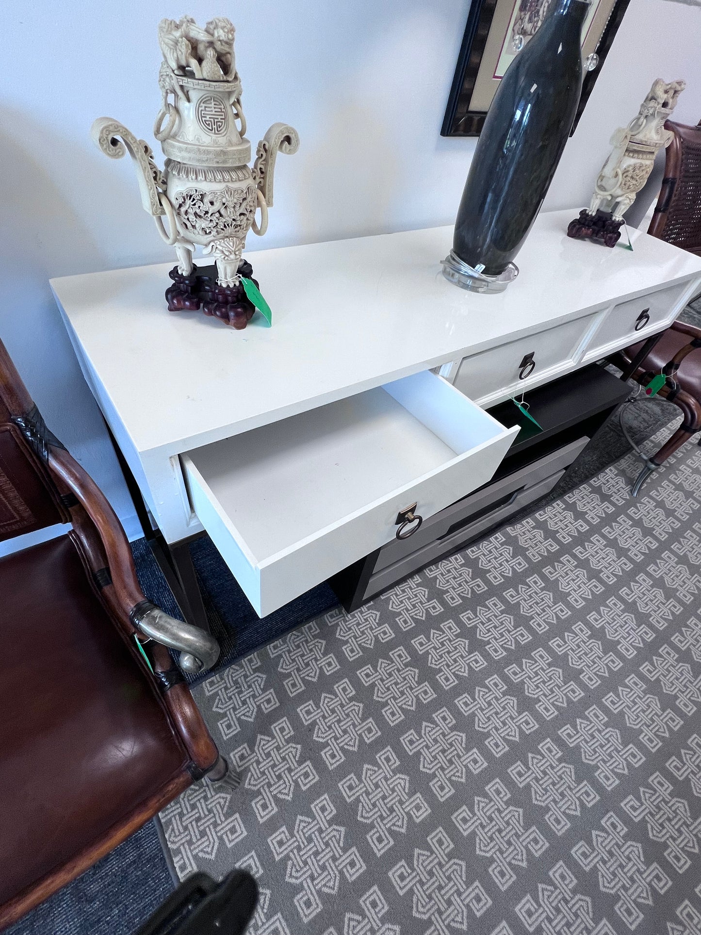 Long White Console