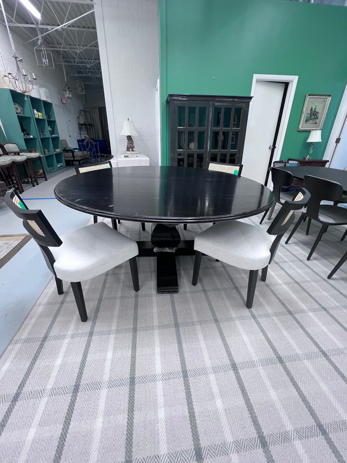 Pedestal Hickory Dining Table