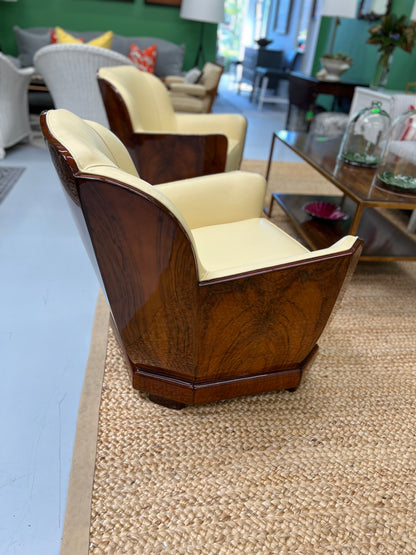 Art Deco Leather Chairs