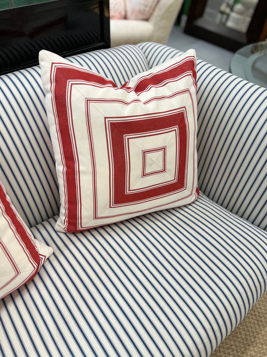 Red And White Square Throw Pillows Medium