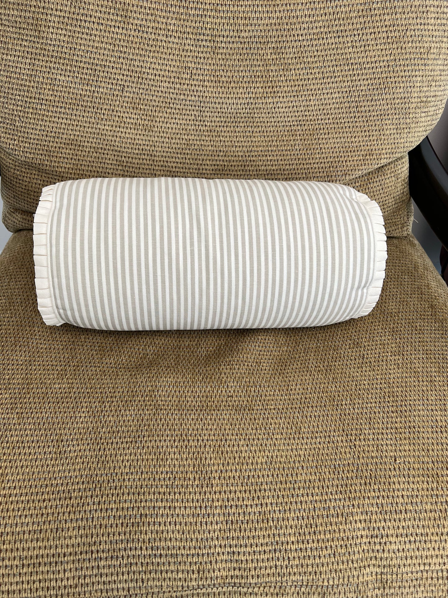 Gray And Cream Quadrille Bolster