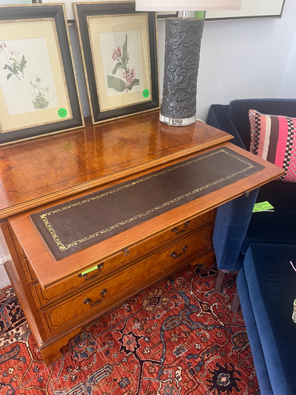 Five Drawer Burled Wood Chest