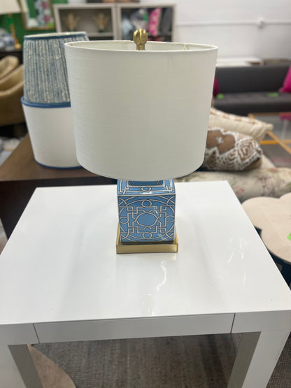 Light Blue Lattice Lamp