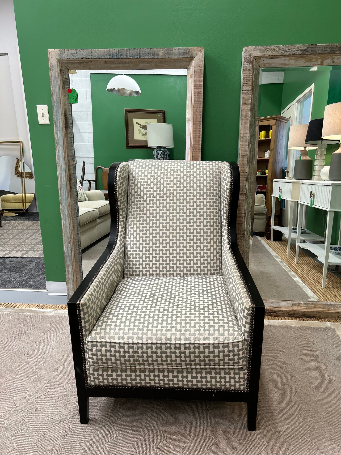 Black & White Wingback