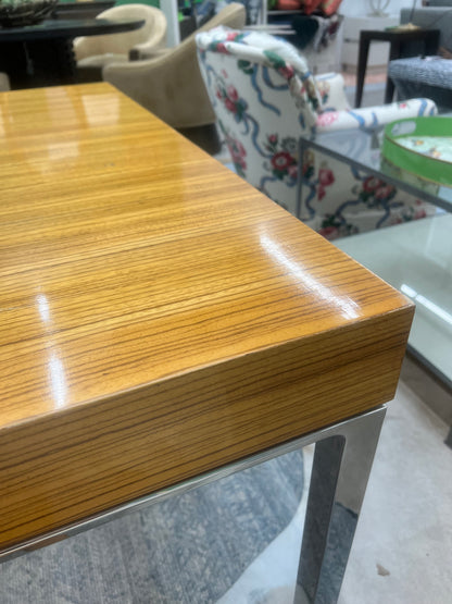 Mid Century Modern Dining Table With Chrome Legs