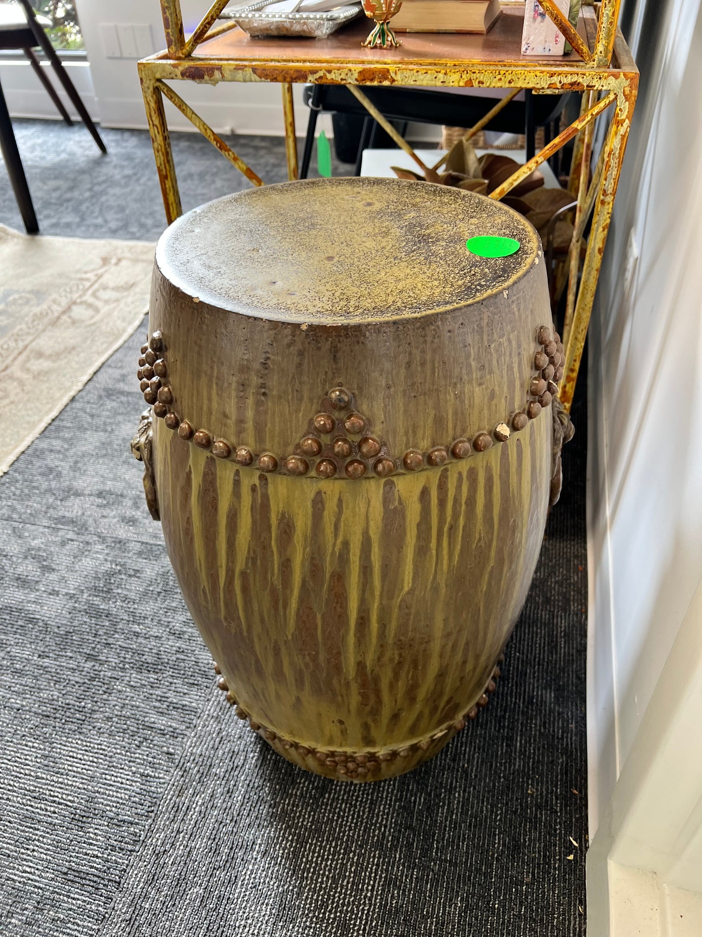 Green Garden Stool