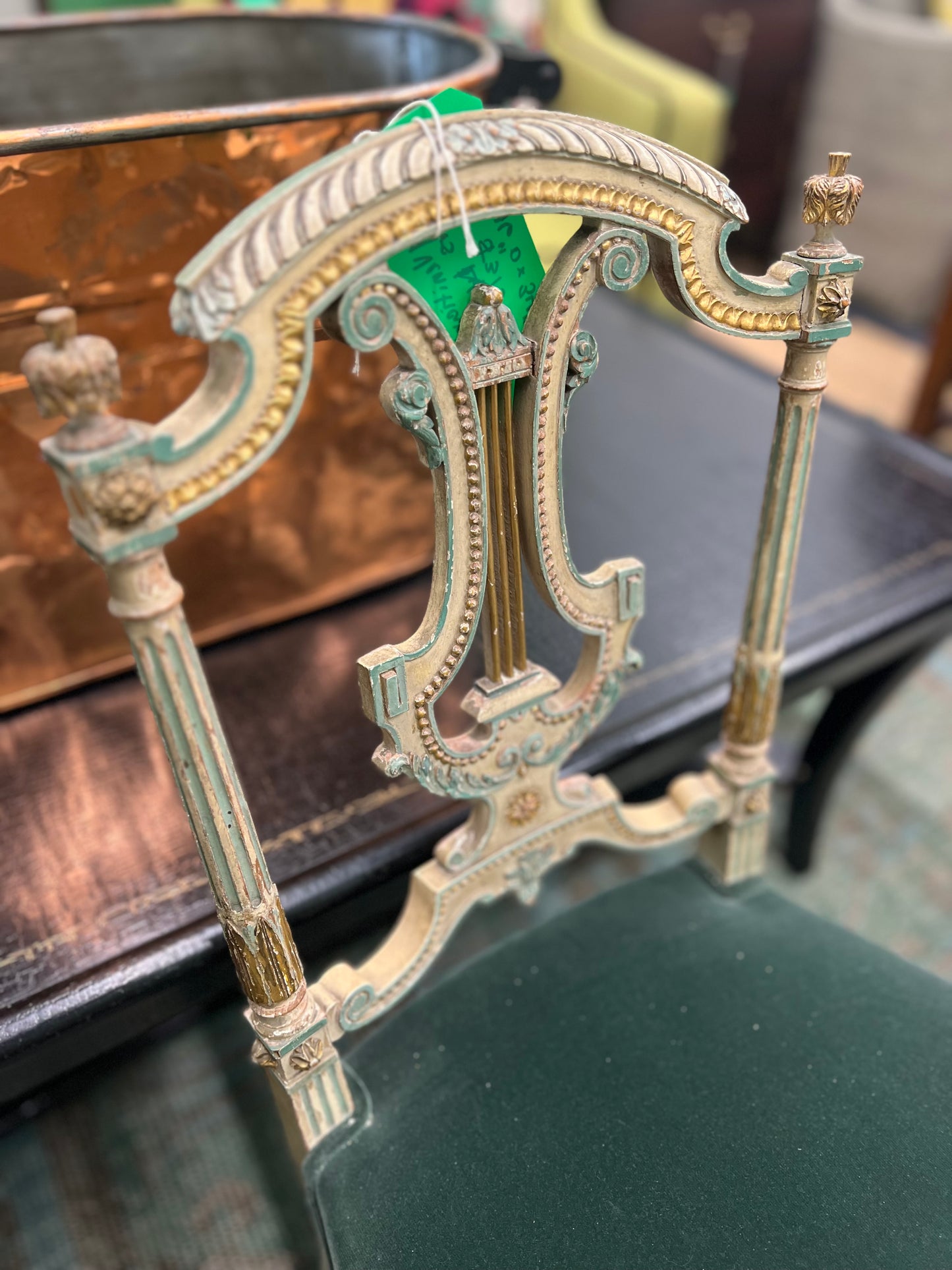 19th Century Louis Chair On Blue Velvet