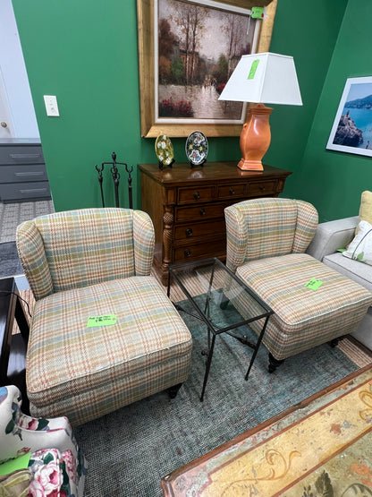 Plaid Slipper Chair