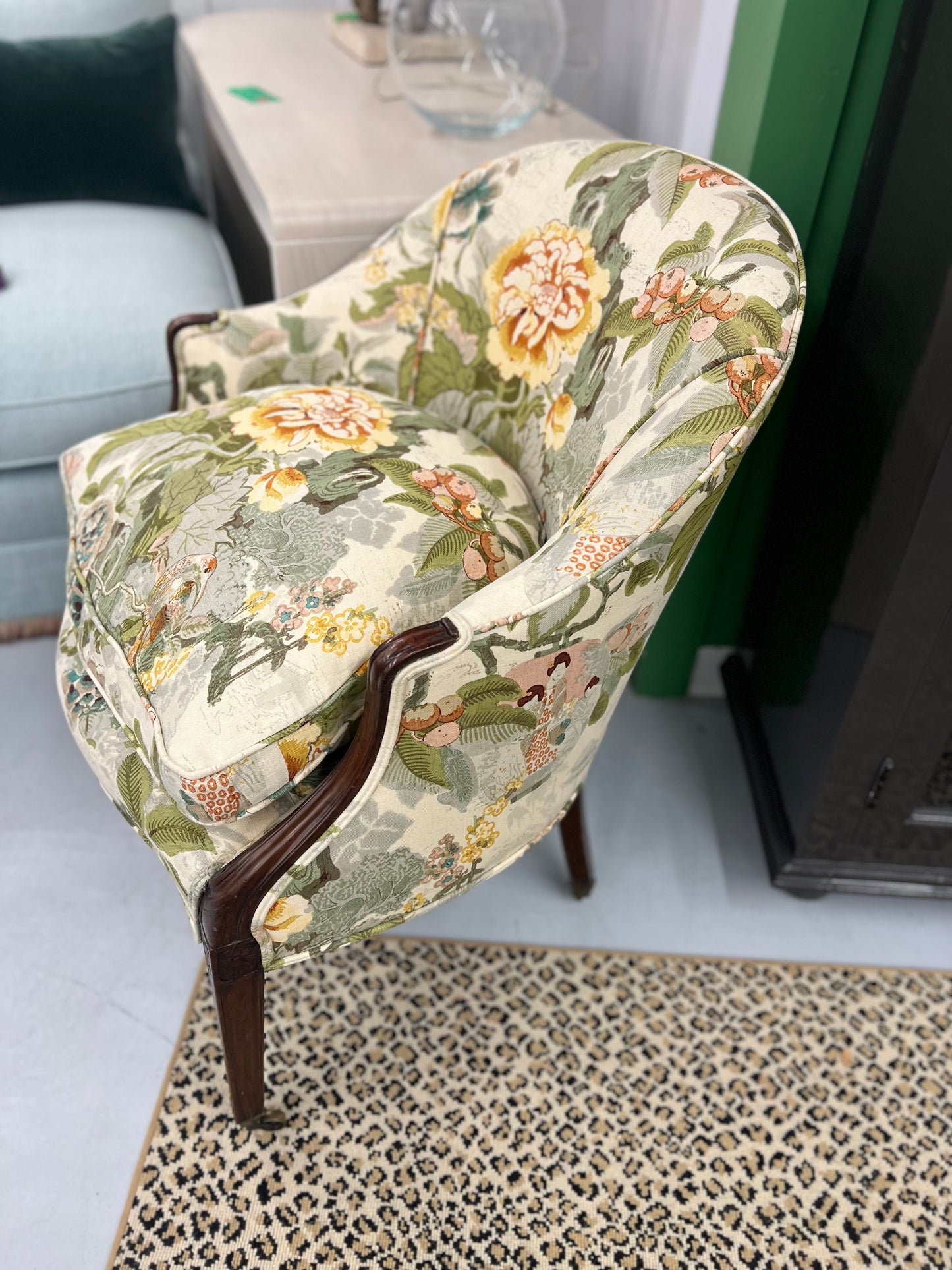 Floral Upholstered Chair