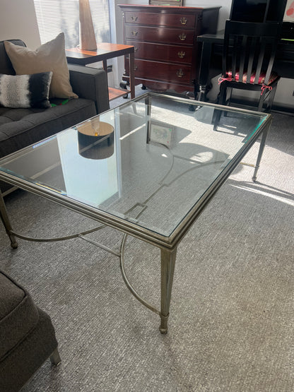 Large Glass Top Coffee Table