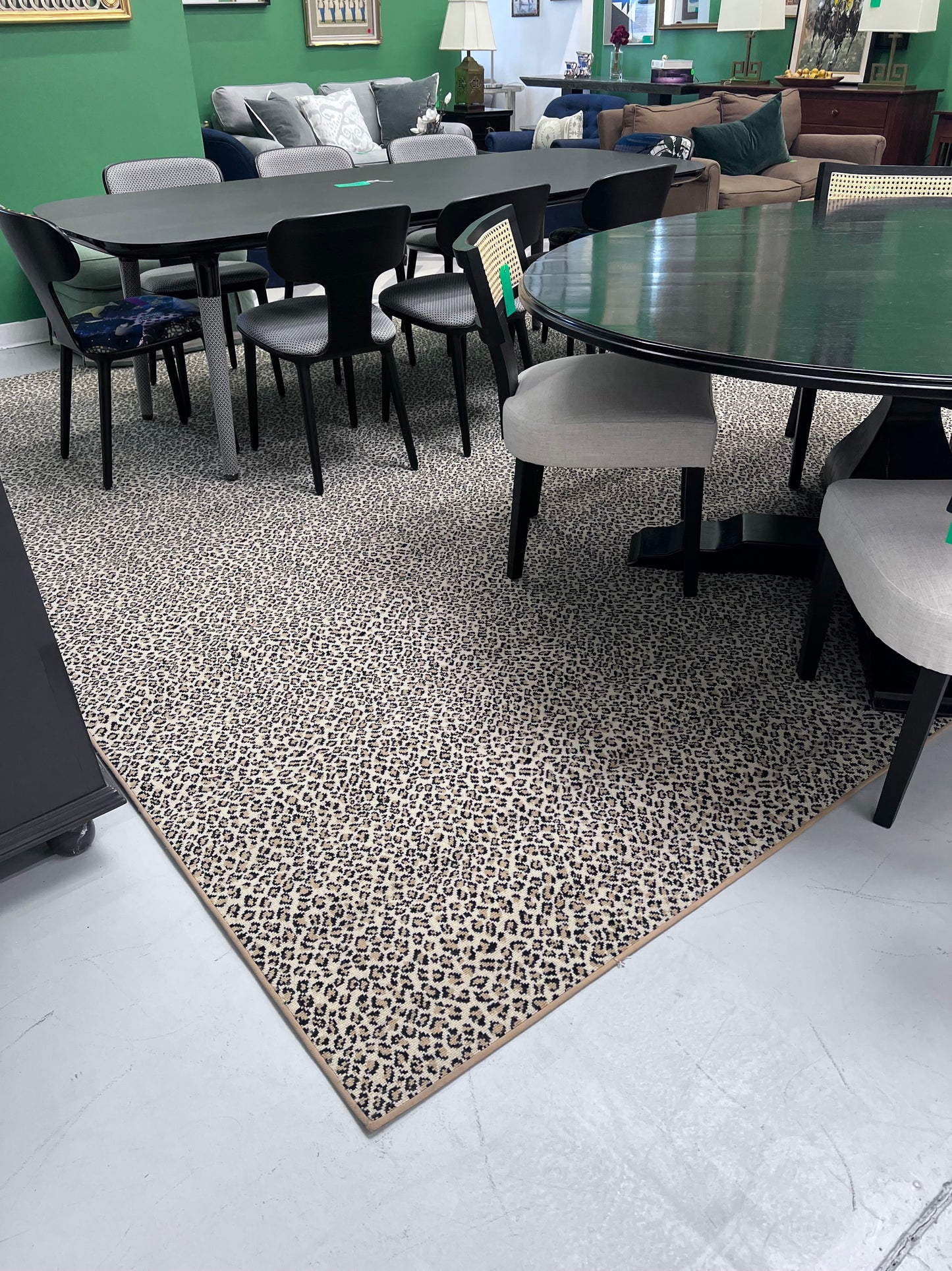 Stark Leopard Print Wool Rug
