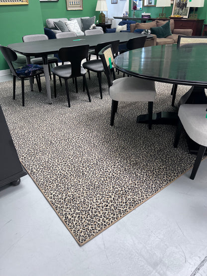Stark Leopard Print Wool Rug