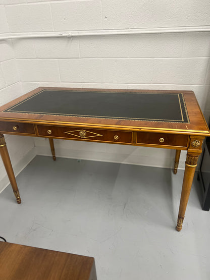 French Louis XVI Style Writing Desk With Leather Top