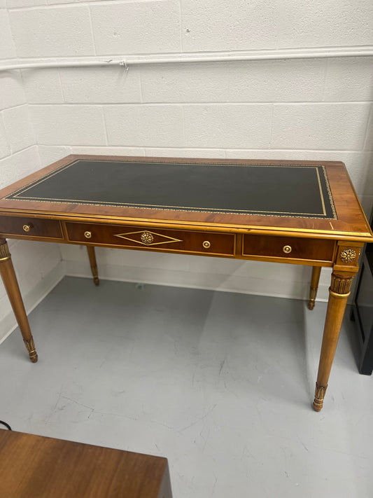 French Louis XVI Style Writing Desk With Leather Top