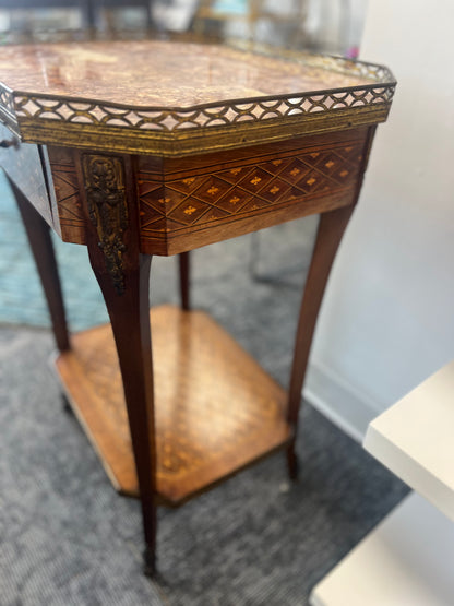 Marble Top French Louis XVI Occasional Table