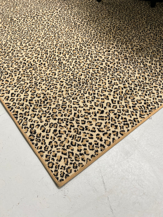 Stark Leopard Print Wool Rug