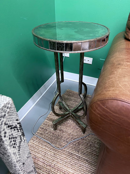 Antique Mirrored Side Table