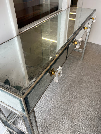 Mirrored Console With Four Drawers