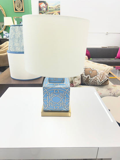 Light Blue Lattice Lamp