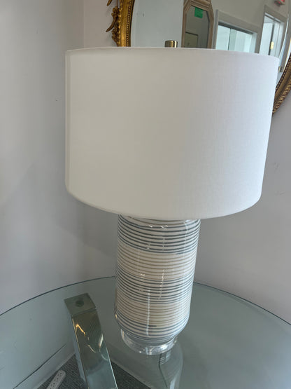 Blue & White Stripes Lamp