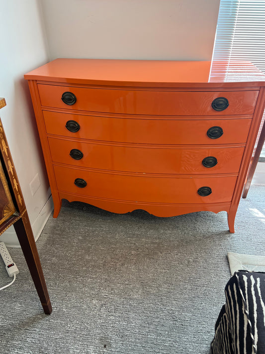 Orange Lacquered Dresser