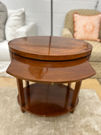 Pair Of Charles Pfister Oval Side Table