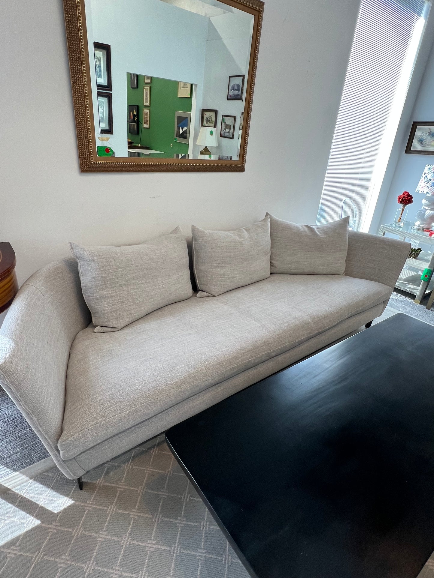 Curved Cream Sofa
