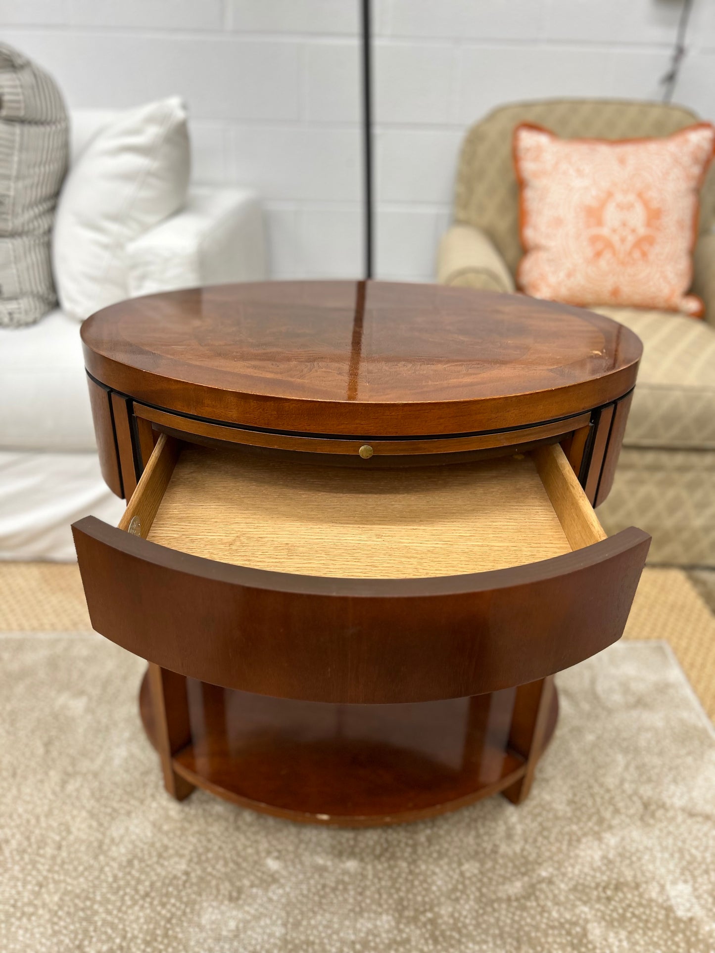 Pair Of Charles Pfister Oval Side Table