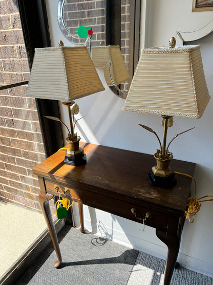 Brushed Gold Potted Plant Lamp